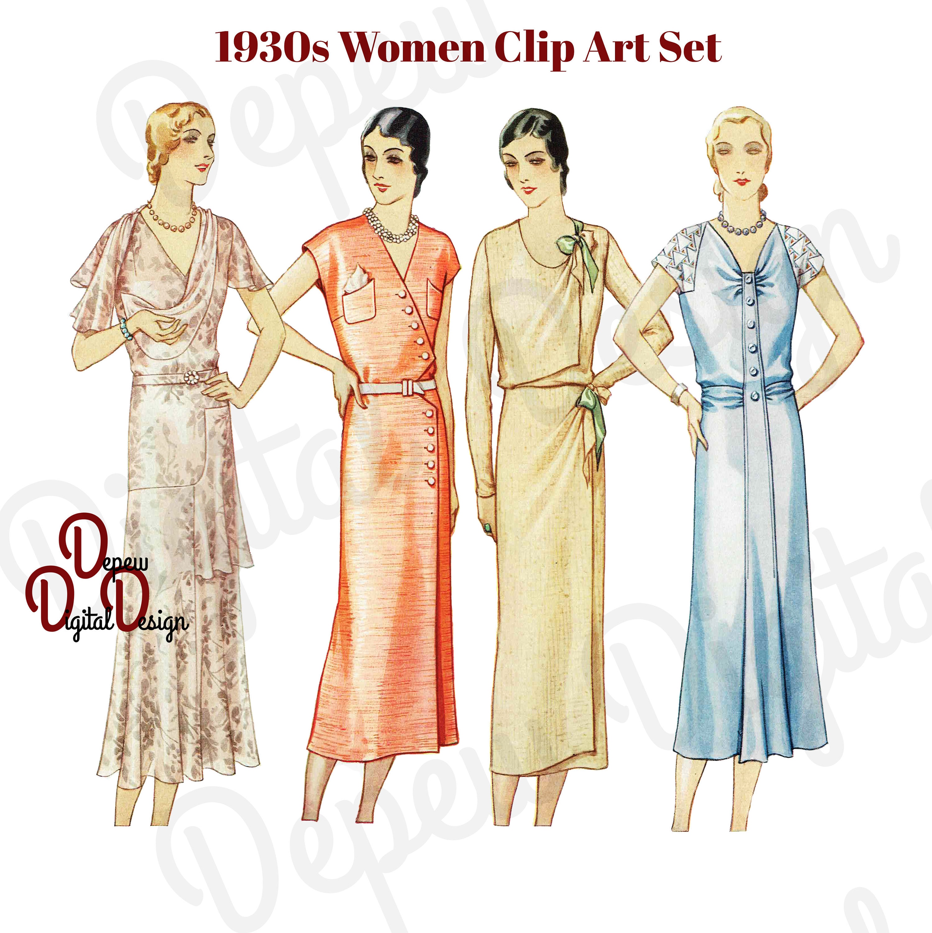 1930s women's fashion cheap