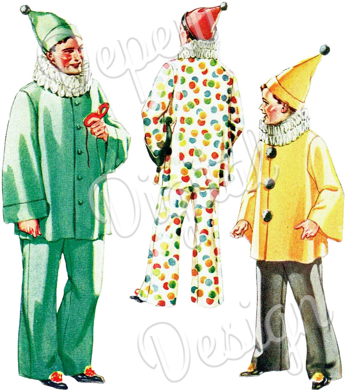 Digital Vintage 1920s Halloween Costume Party Clip Art Devil Etsy