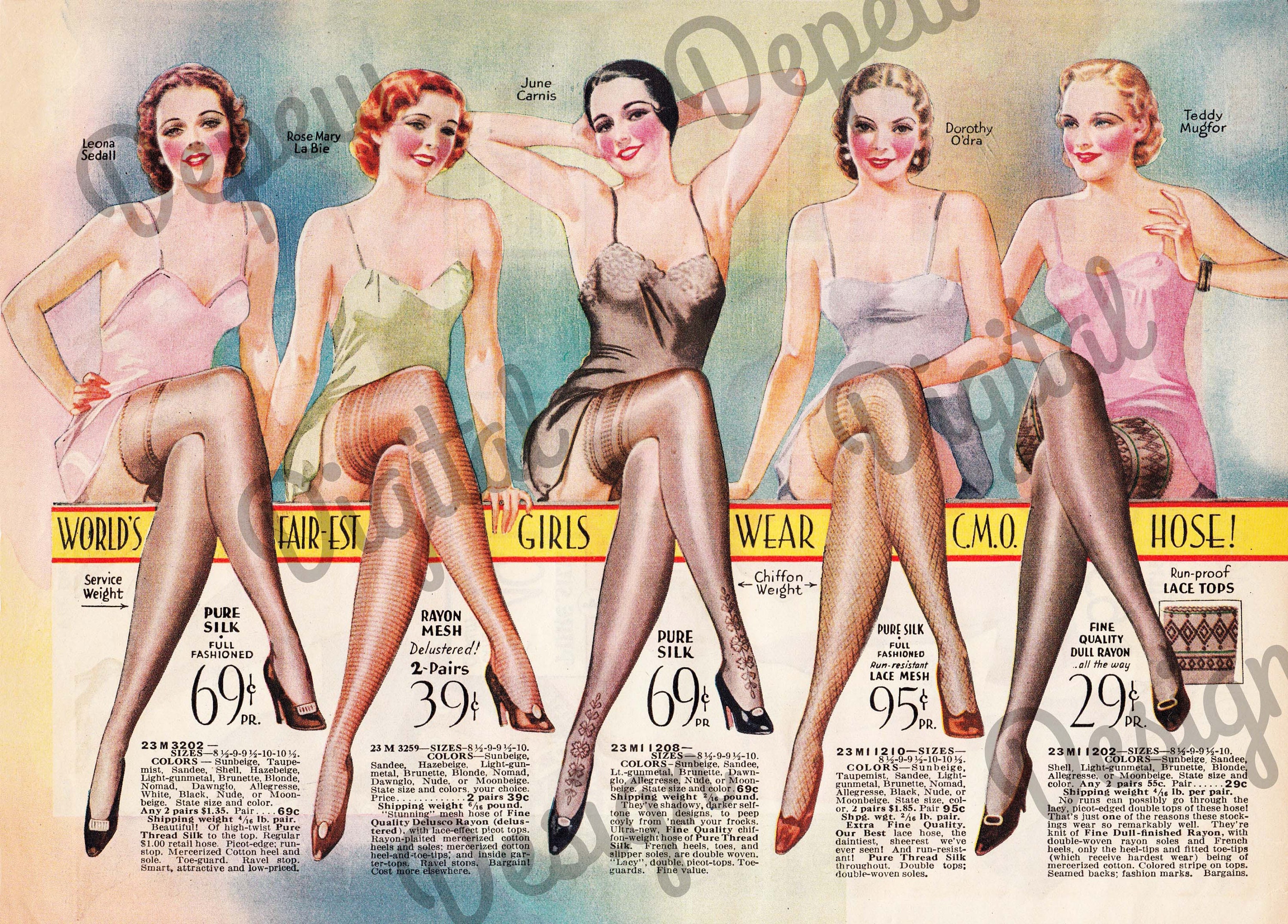 Vintage lingerie catalog