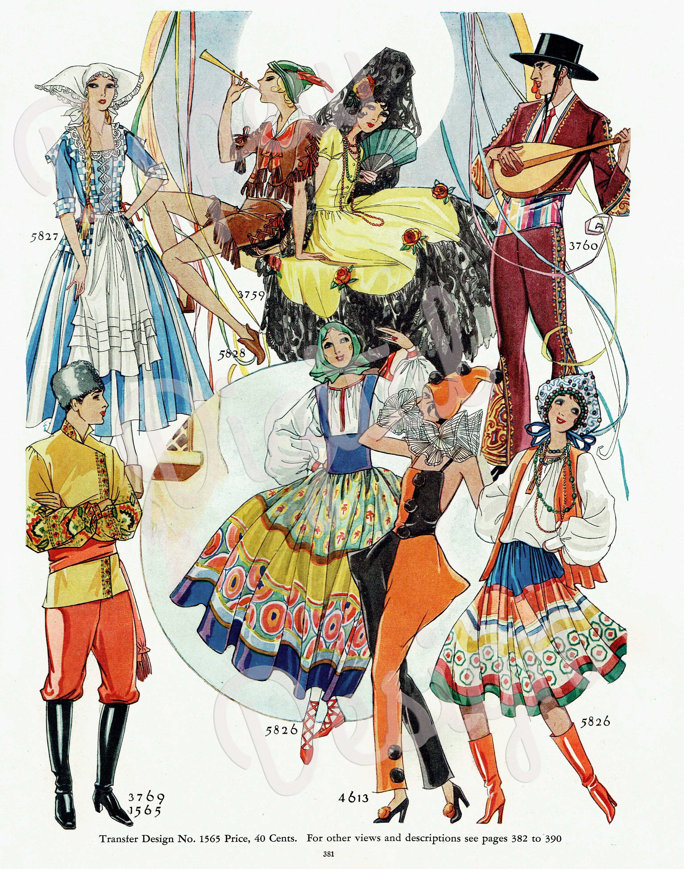 Digital Large Vintage 1920s Halloween Costume Fashion Print Catalog Page Print at Home Decor INSTANT DOWNLOAD Etsy