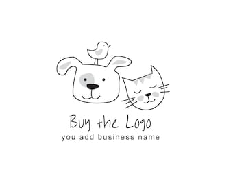 Pet logo, cat and dog logo, vet logo, pet care logo, cat logo, dog logo, buy a logo, quick logo, download logo.