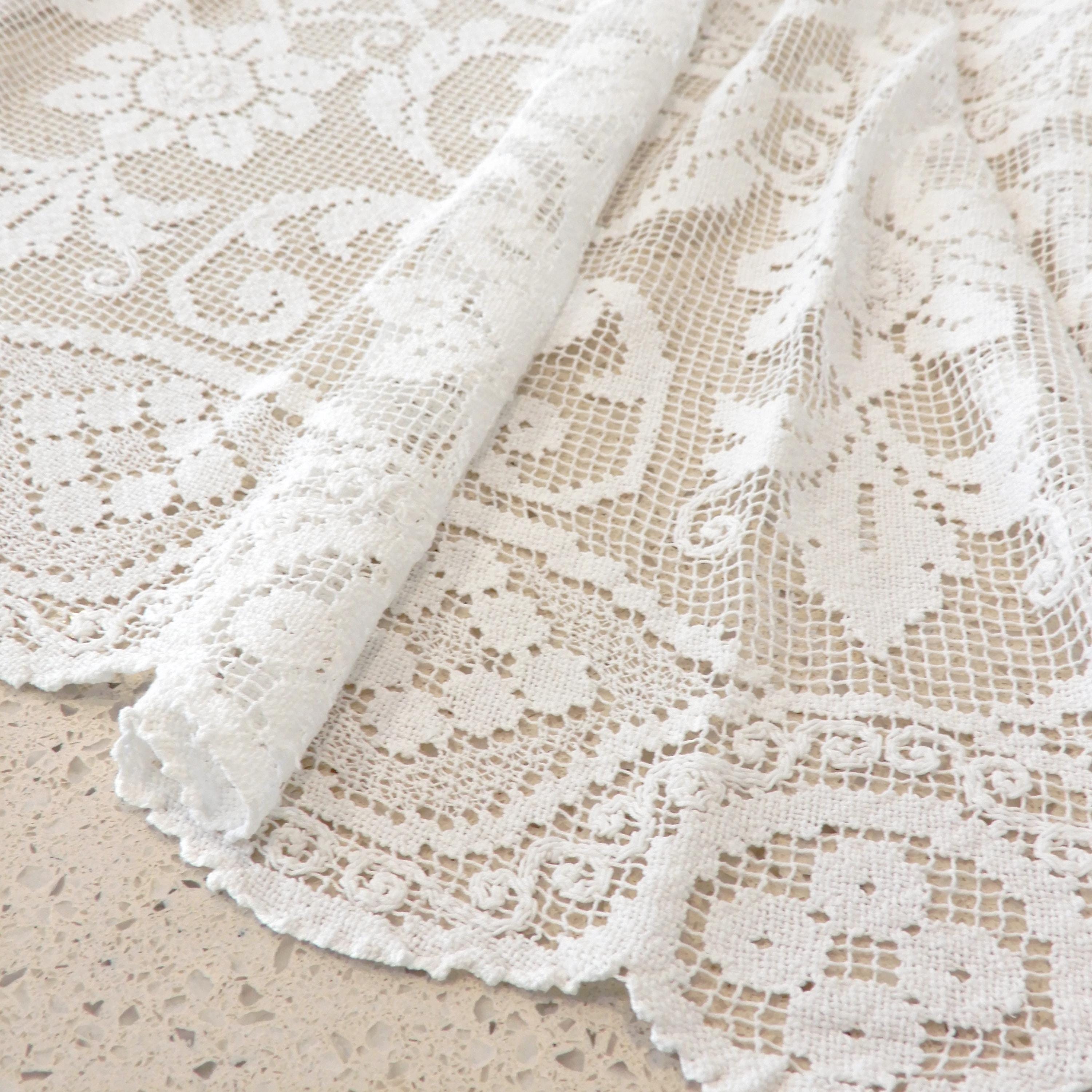 Quaker lace tablecloth - Etsy 日本