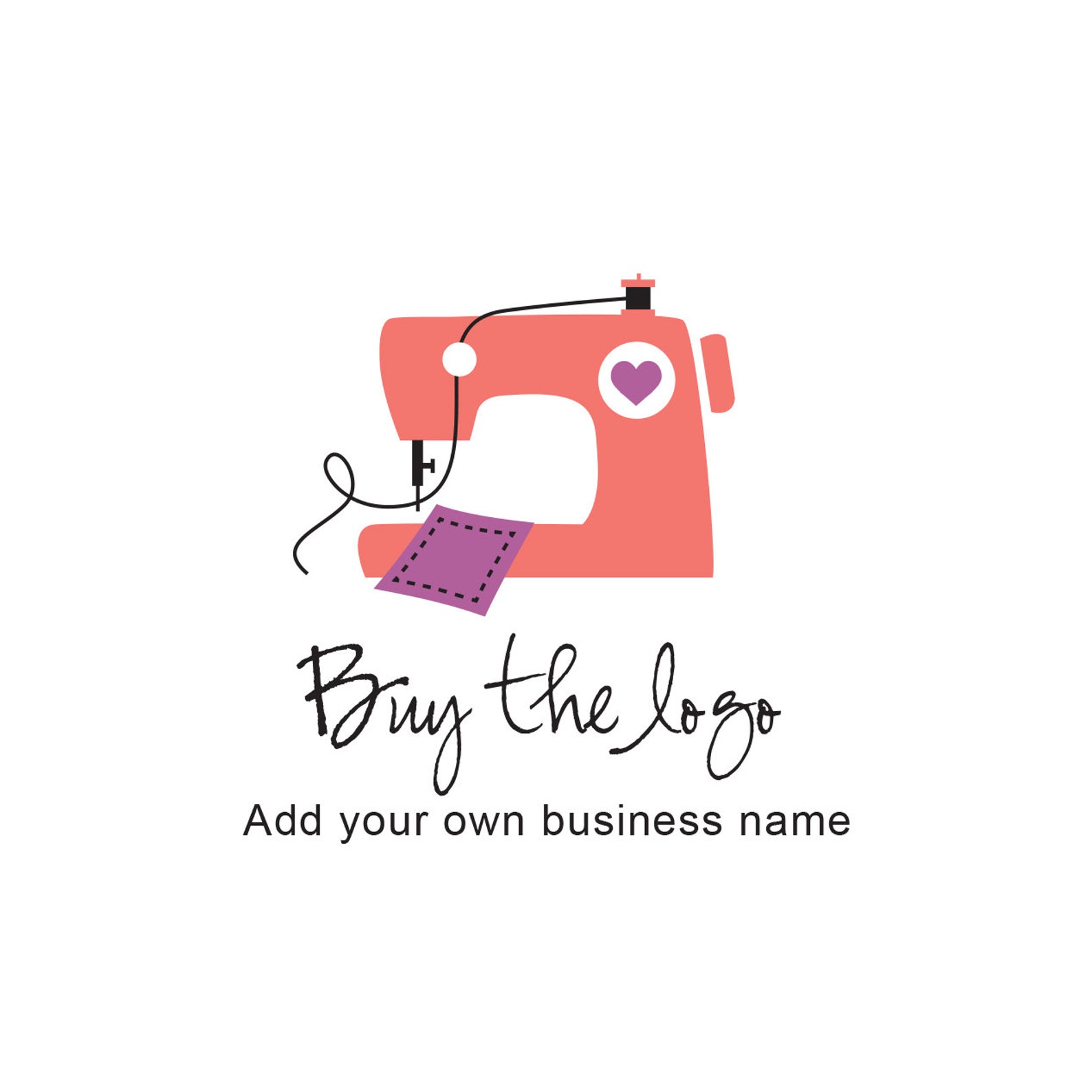Sewing Logo, Sewing Machine Logo, Patchwork Logo, Dressmaking Logo