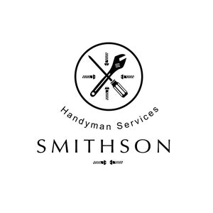 Handyman logo, business, black, repair man, fix, buy a logo.