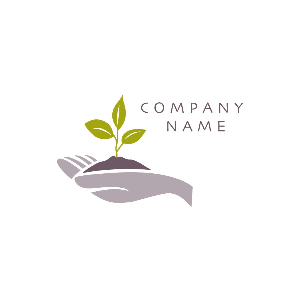 Growth logo, business logo, hand holding plant logo, environment logo,  business logo, green logo, eco logo.