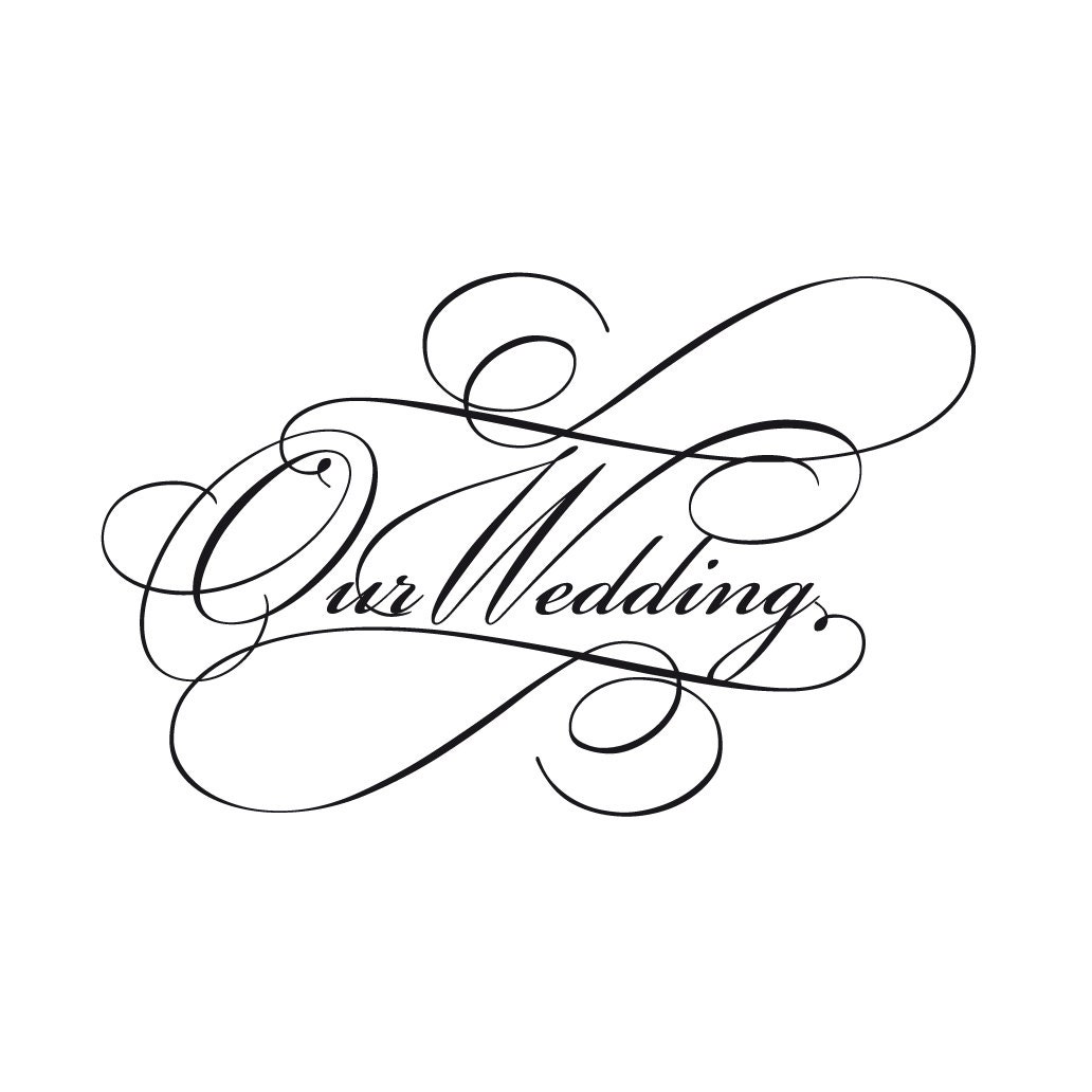 Script Wedding Invitation Wording Clip Art In Classic Black And White Instant Download