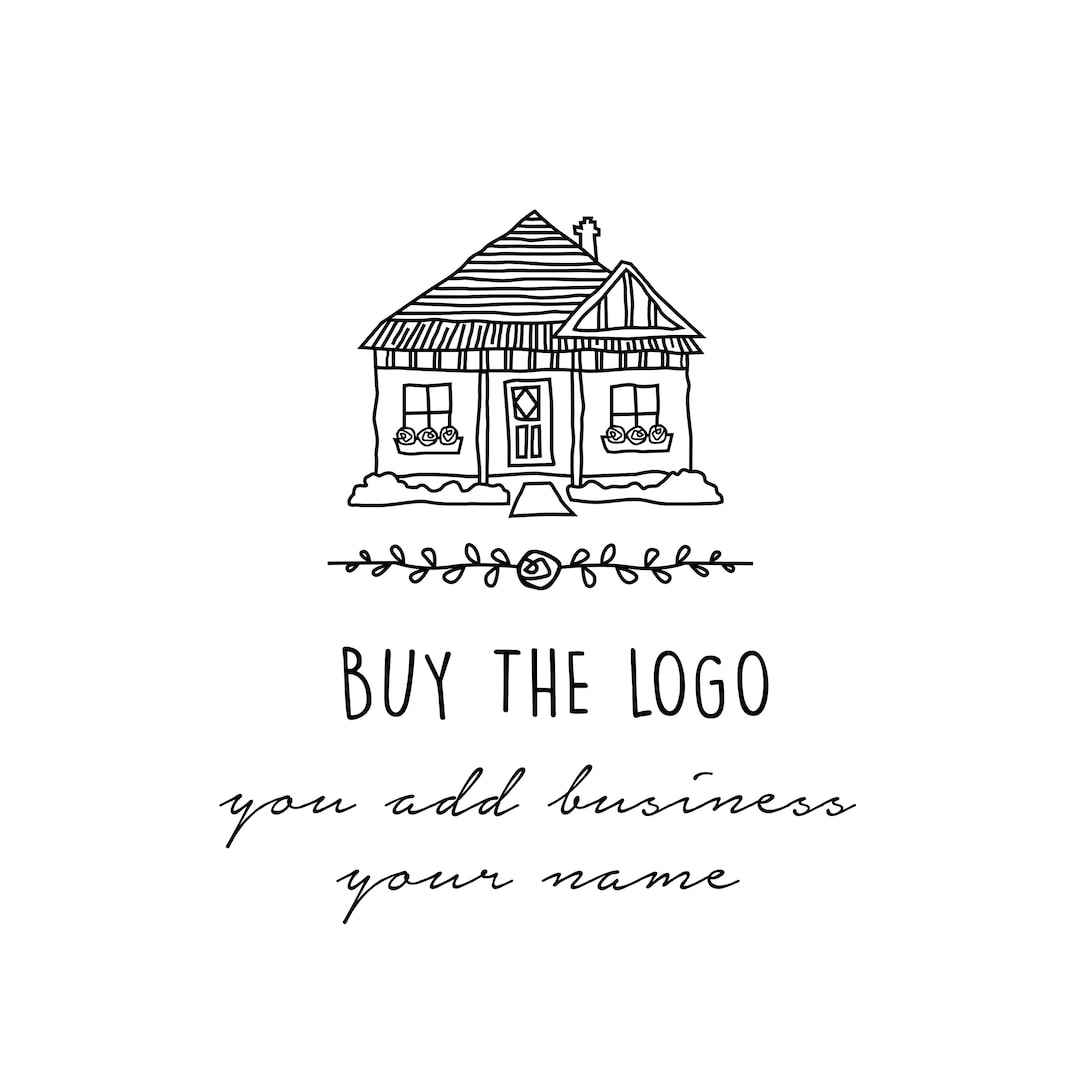 House Logo, Cottage Logo, Rose Cottage Logo, Australian House, Home