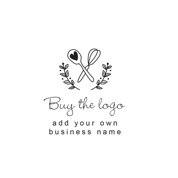 Cafe logo, restaurant logo, custom logo, pre made logo, cooking class logo, food and drinks logo, diner logo, baking logo logo for cafe.