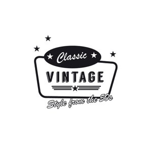 Retro Logo, Custom Made Logo, Vintage Business Logo, Retro, 1950's Logo ...