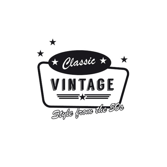 ... , Custom made retro logo ideal for any vintage products including  clothing, homewares, furniture,jewellery and much more., This logo is NOT a  one ...
