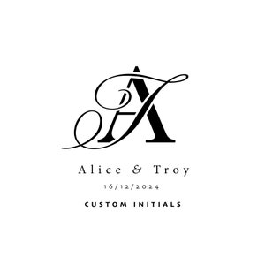 Wedding monogram, initials logo, monogram for invitations, business monogram, custom monogram, monogram for parties and events.