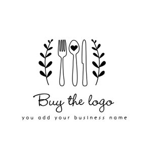 Catering Logo, knife, fork , spoon logo, cafe logo, restaurant logo, hand drawn logo, food logo, buy a logo, pre made logo.