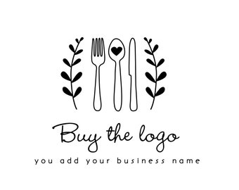 Catering Logo, knife, fork , spoon logo, cafe logo, restaurant logo, hand drawn logo, food logo, buy a logo, pre made logo.