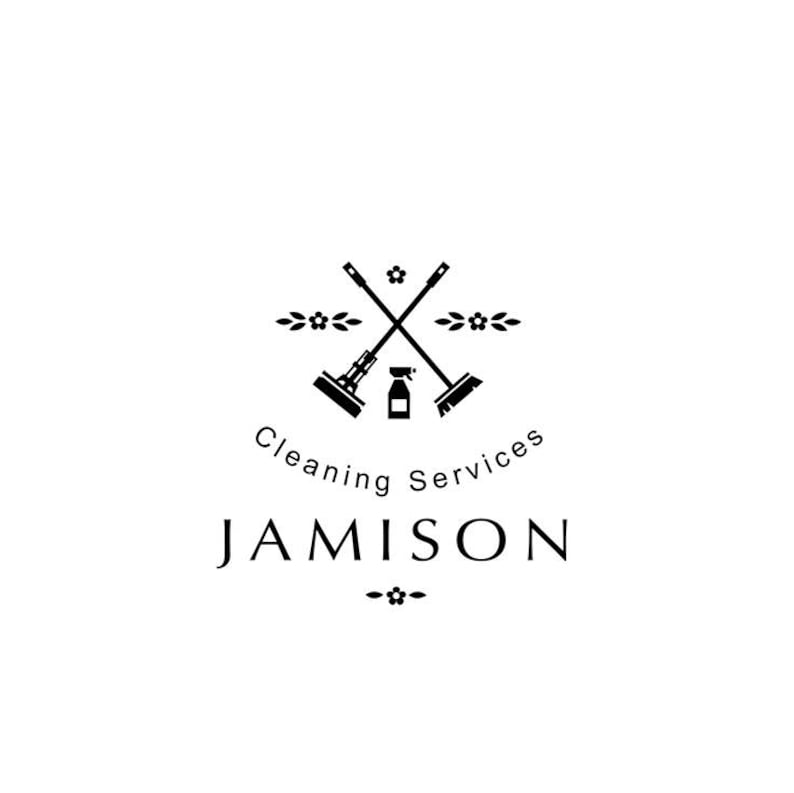 Cleaning Logo Instant Cleaning Logo Mop and Broom Clip Art Etsy