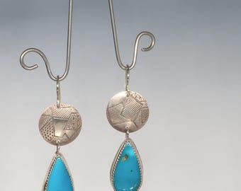 Turquoise and Silver Earring