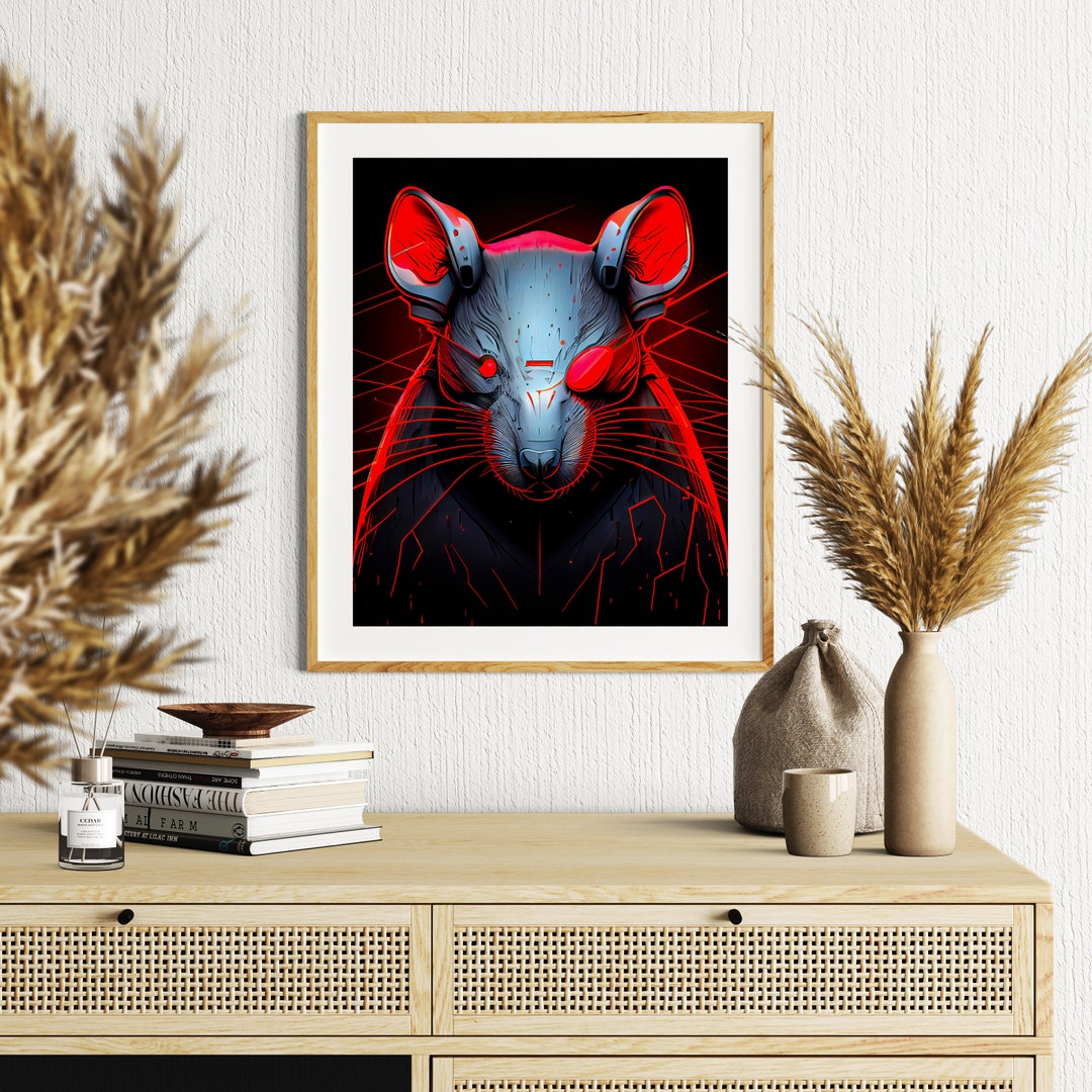 Cyber Rat 2 Digital Downloadable Print Instant Download Anti-malware