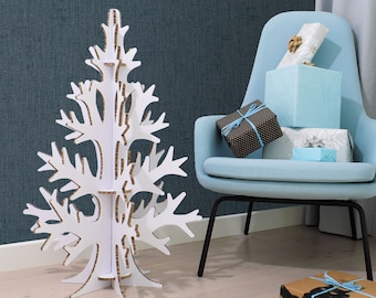 Scandinavian minimalist white artificial Christmas tree 90cm/2,95ft