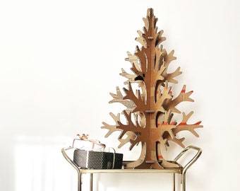 90 cm / 2'95'' cardboard Christmas tree for small spaces, Artificial eco-friendly Christmas tree