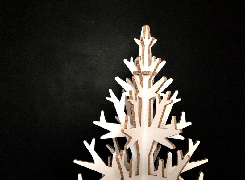 Scandinavian minimalist white artificial Christmas tree 90cm/2,95ft image 3