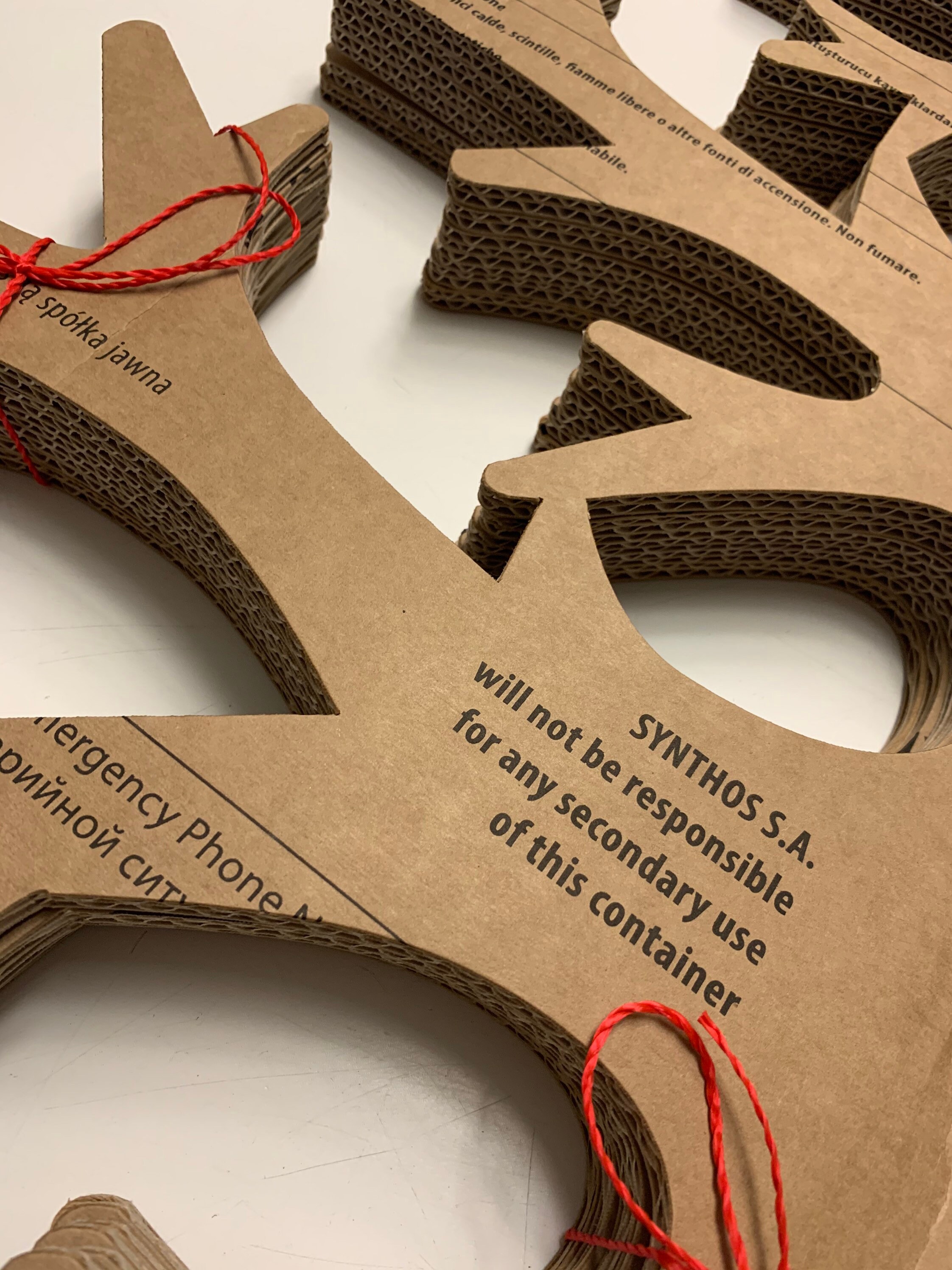 Recycled cardboard minimalist modern artificial christmas tree laser