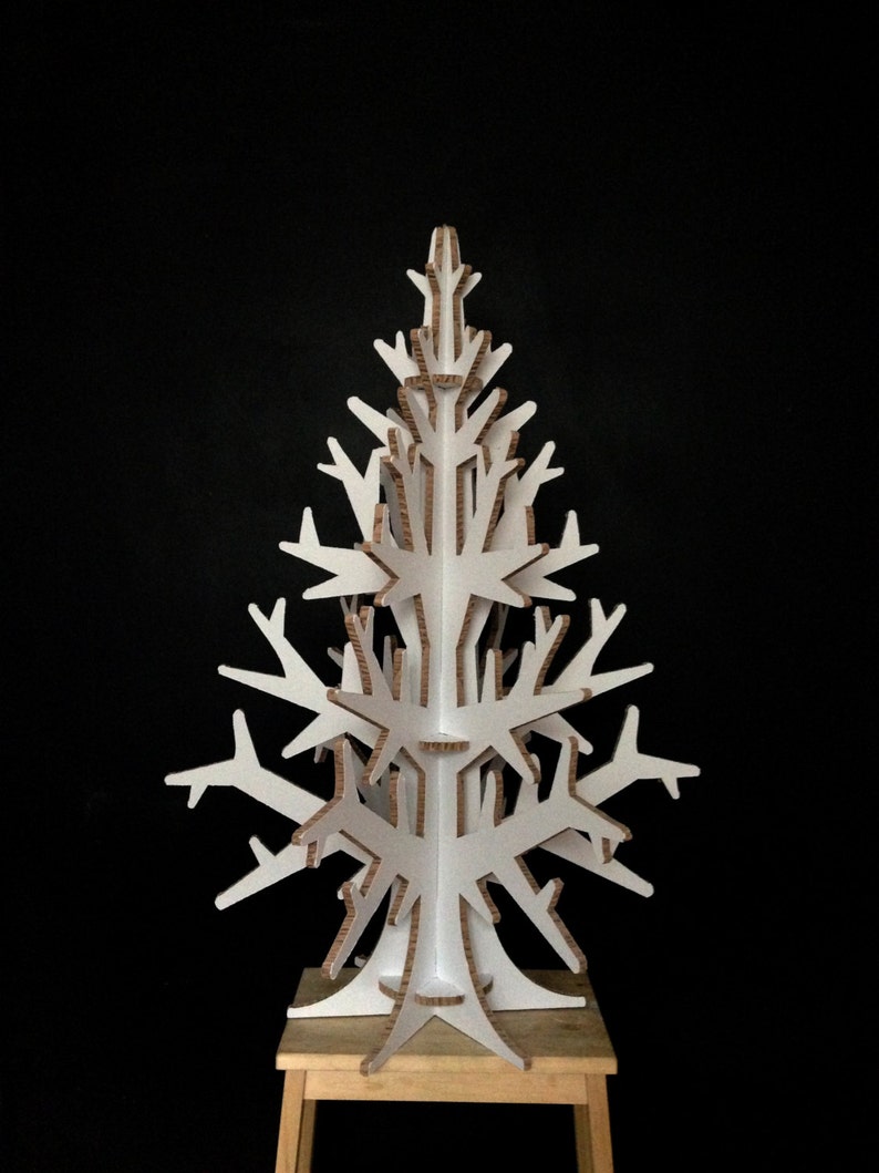 Scandinavian minimalist white artificial Christmas tree 90cm/2,95ft image 4