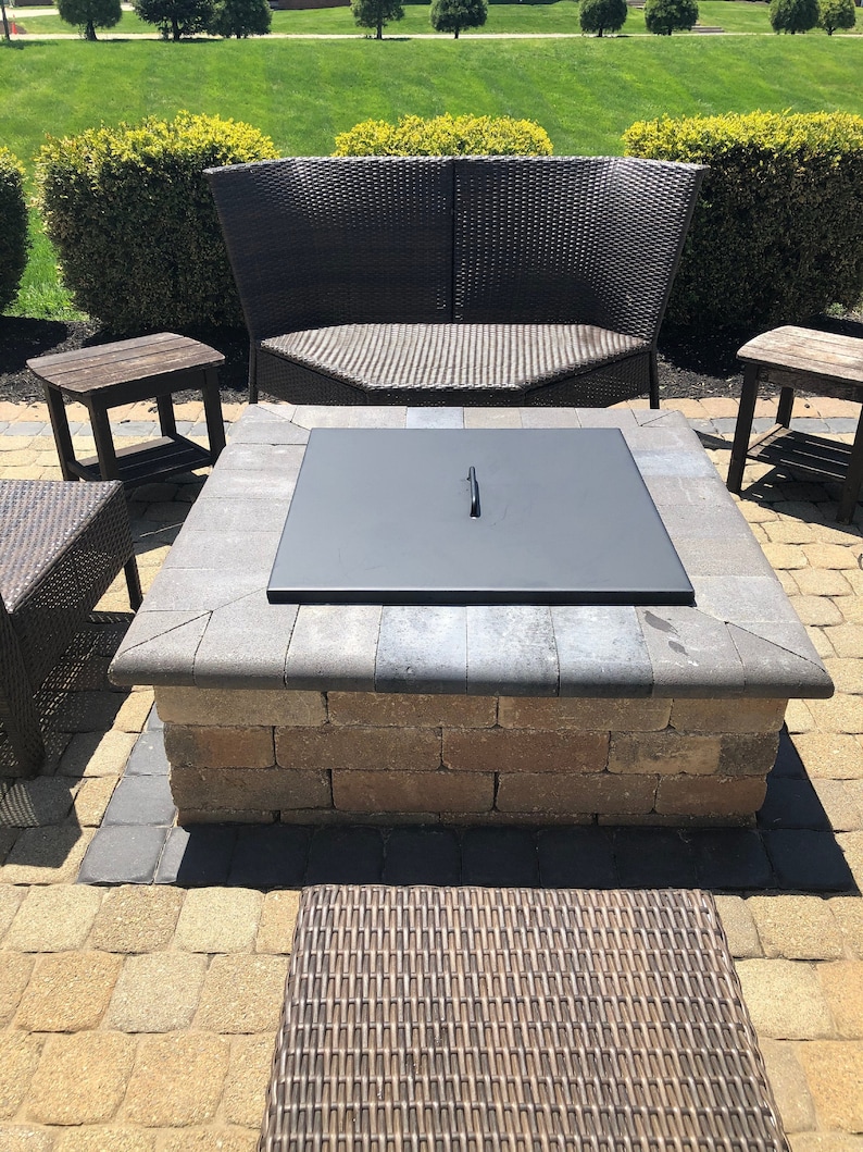 High Clearance Fire Pit Lid 385/8x 14 Inside Etsy