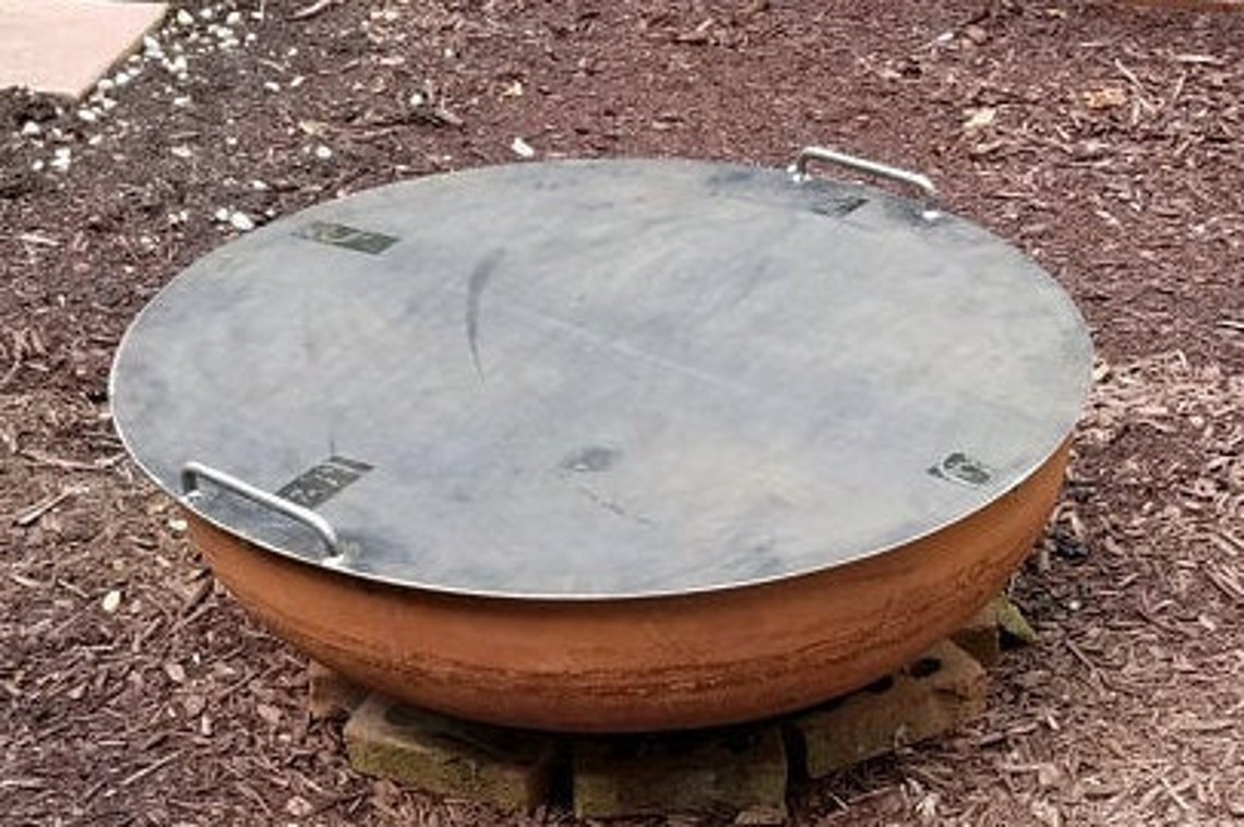 Fire Pit Lid 323/4 Outer Diameter. Has 2 Handles on Etsy