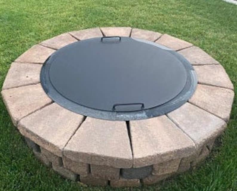Fire Pit Lid 37 Outer Diameter. 2 Handles on the Top. Etsy