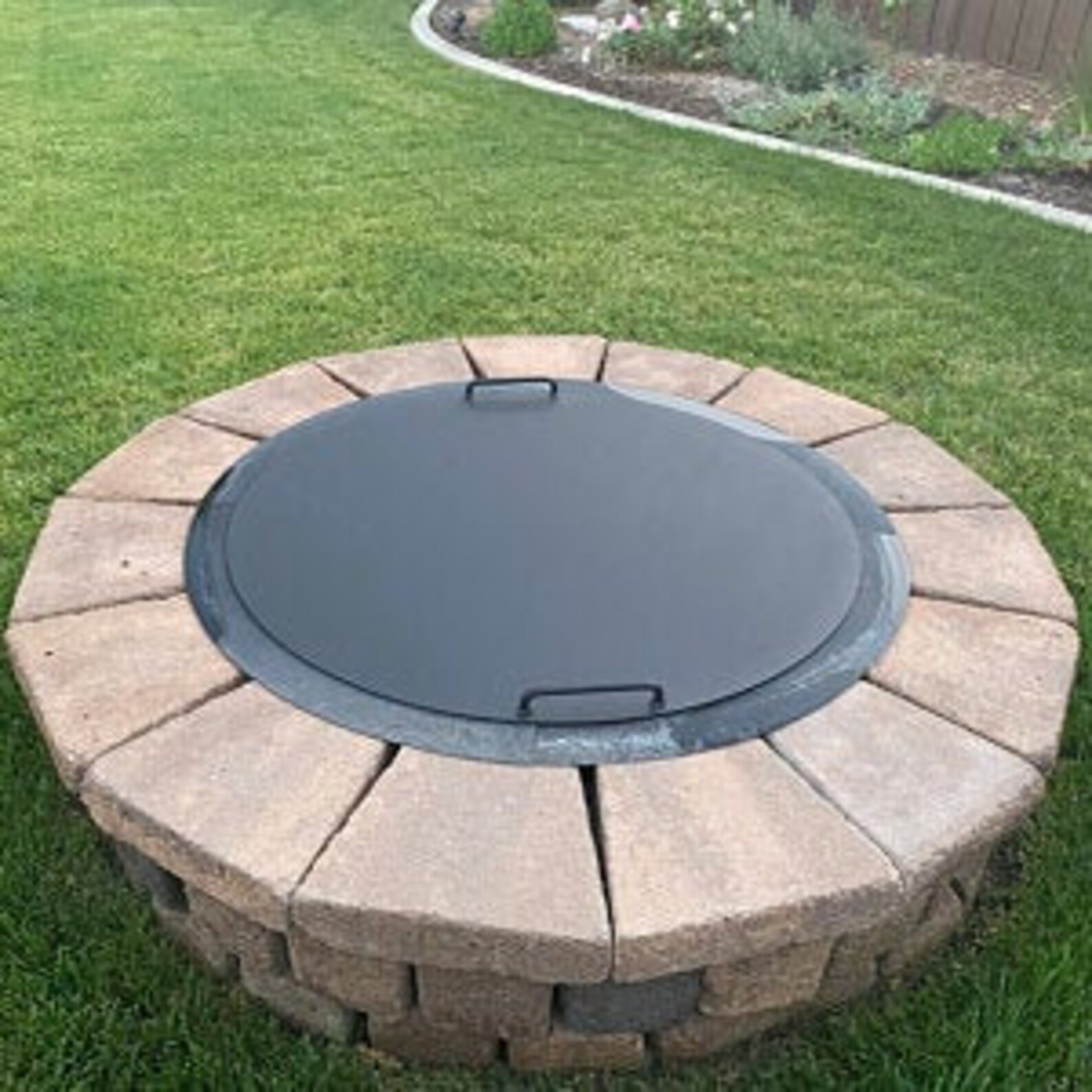 Fire Pit Lid 27 Outer Diameter. 2 Handles on the Top Etsy