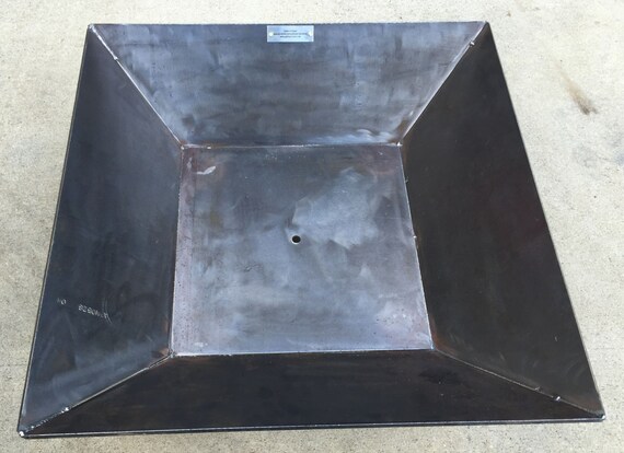 square fire pit steel