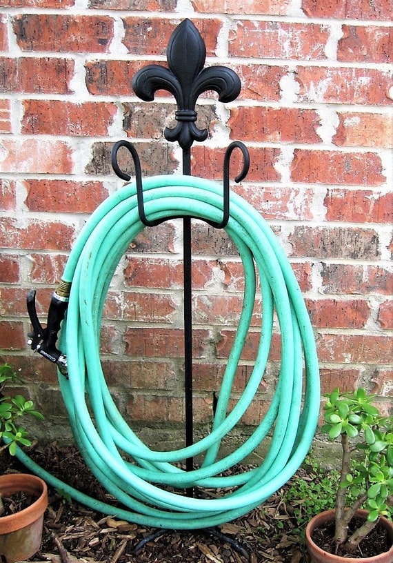 2 FRENCH FLEUR DE LIS Rosettes Cast Iron Wrought Garden Decor