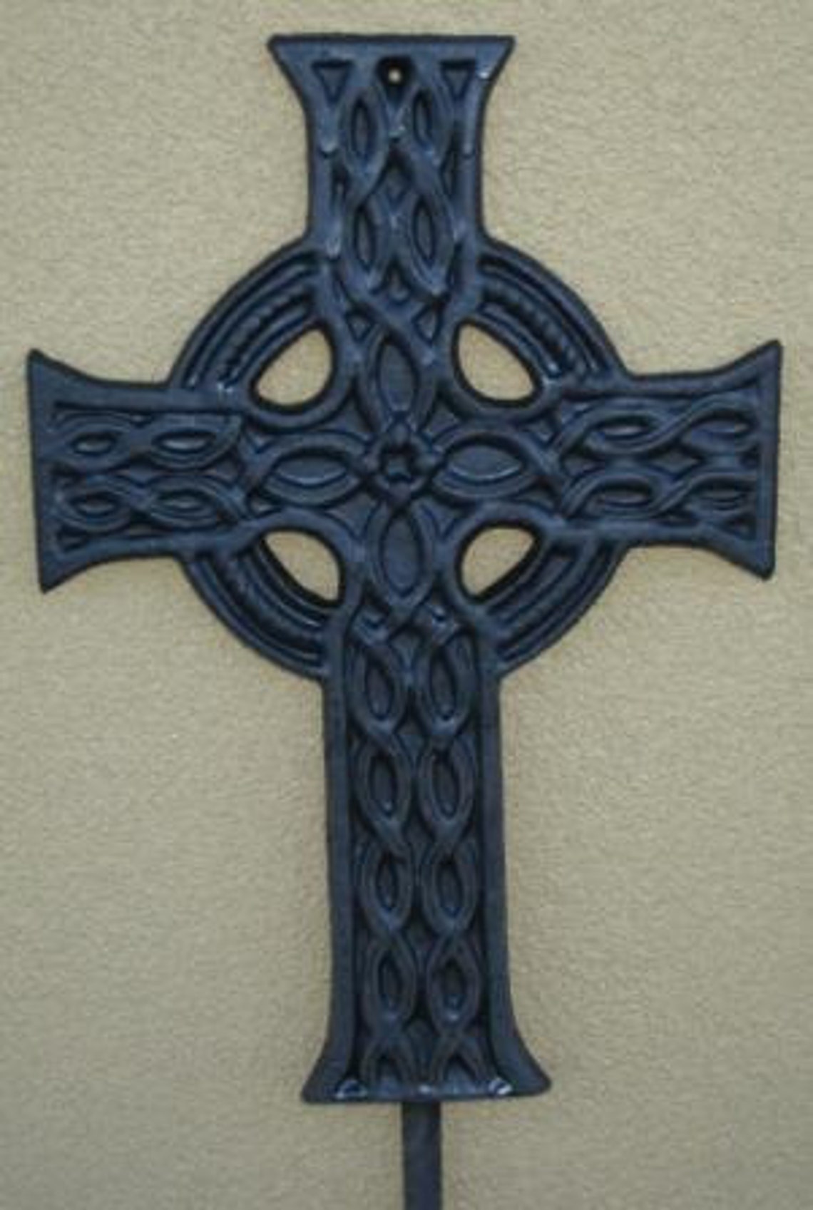 Cross Stake SHIPS FREE Iron Garden Stake Celtic Metal Yard Etsy