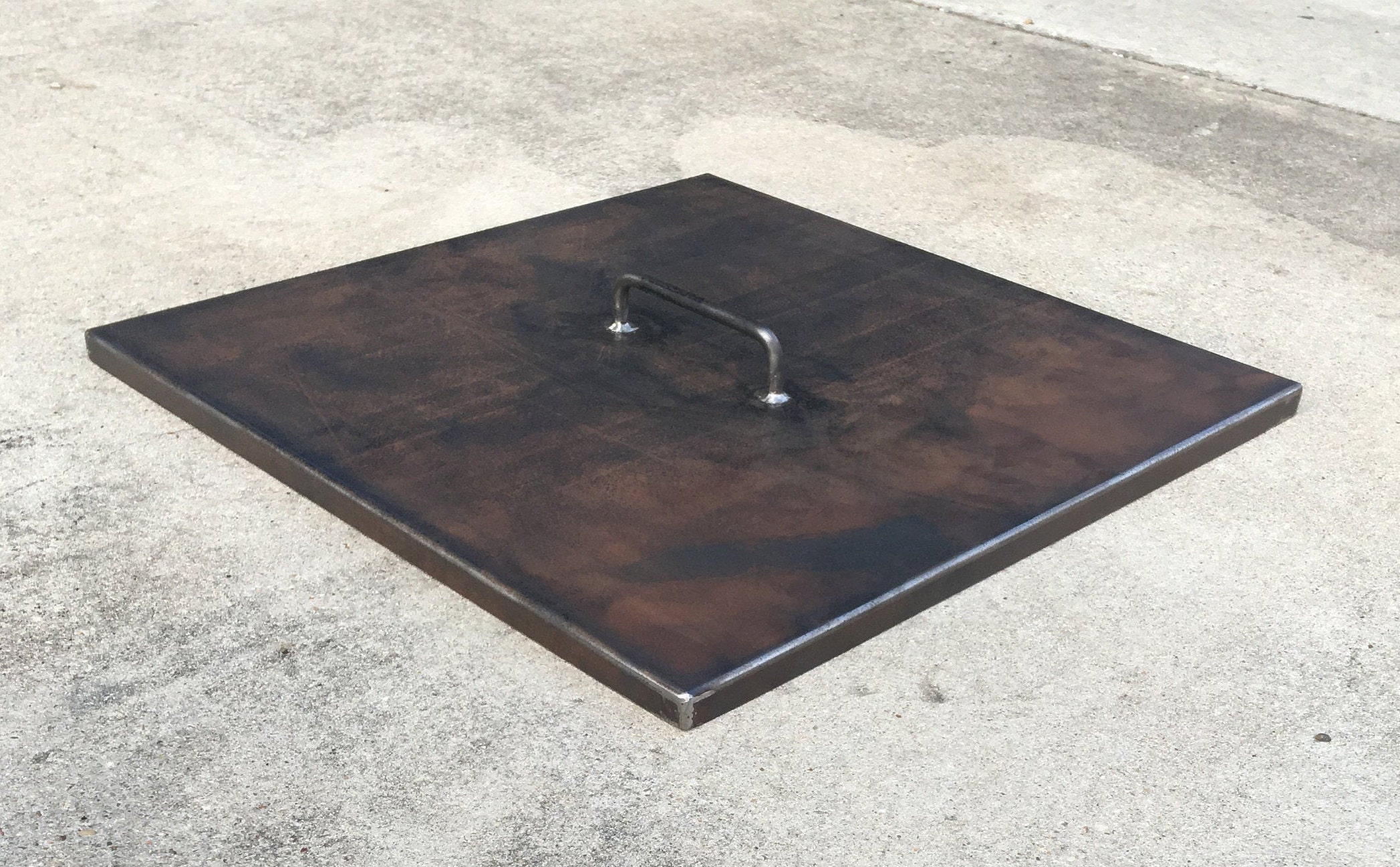 Square fire pit lid 38x 38 inside dimensions with Etsy