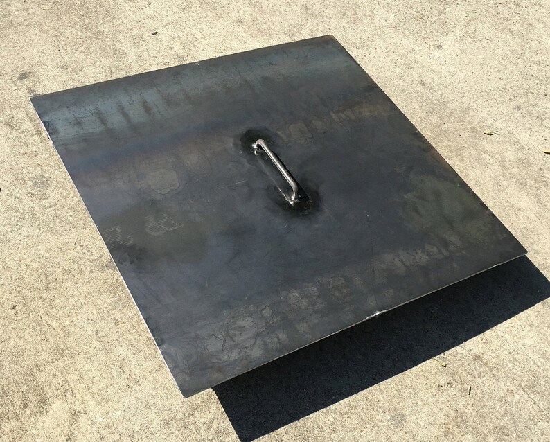 Fire Pit lid 36 x 18 rectangle. Sturdy 1/2 Etsy