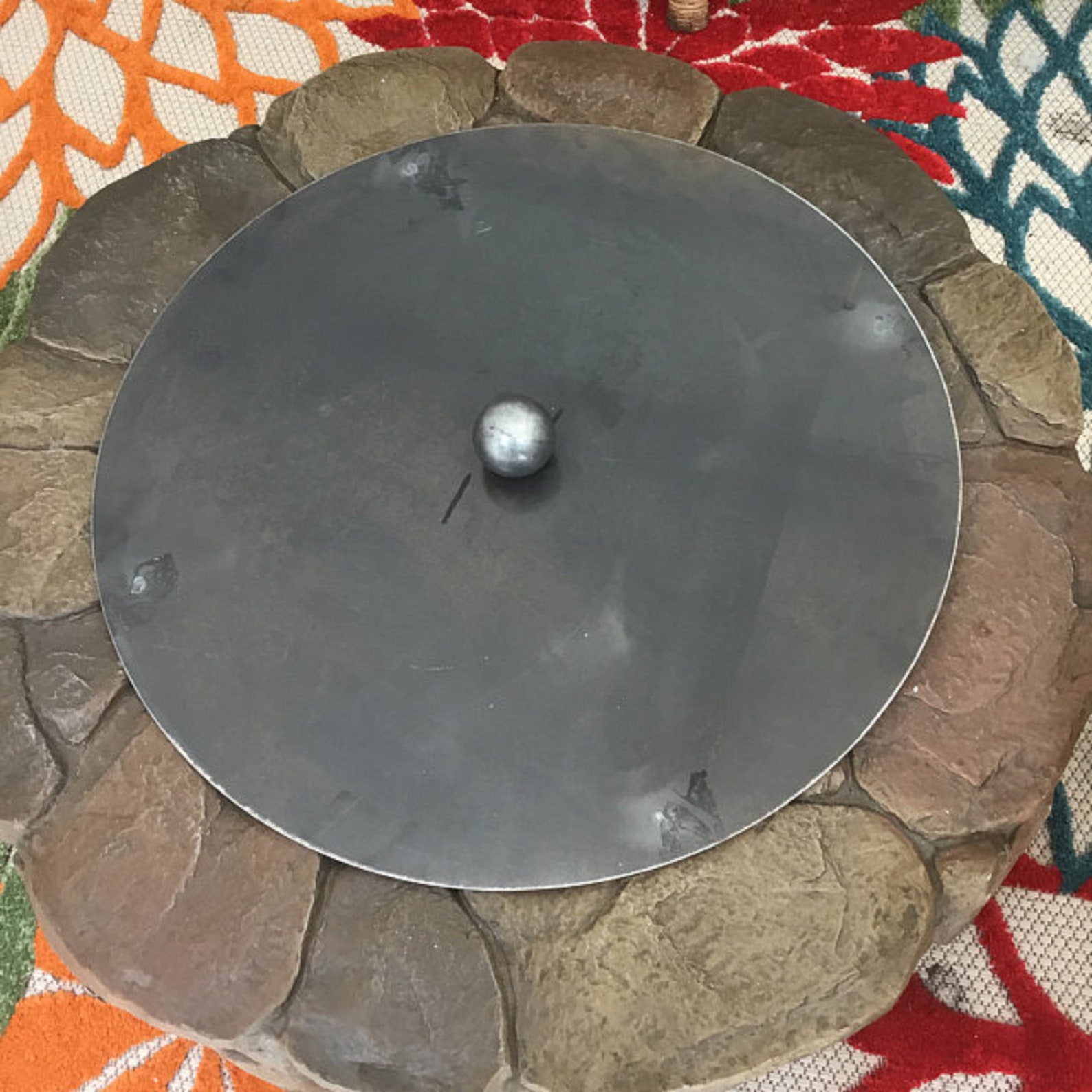 Fire Pit lid 203/4 outer diameter. 23/8 Etsy