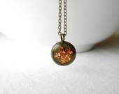 Tiny rose gold necklace-Unique pendant- Delicate dainty jewelry