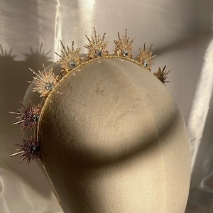 Daphne Tiara Gold, Golden Gatsby Art Deco Headband, Geometric Sparky Hairband, Bridal hair, Winter Wedding, Bride Crown, Vintage Twenties
