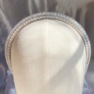 Elena Headband Silver, Stackable Art Deco Headbands, Vintage Art Deco Crown, Art Nouveau Hair Band, Halo, Wedding Jewellery, Bridal Hair