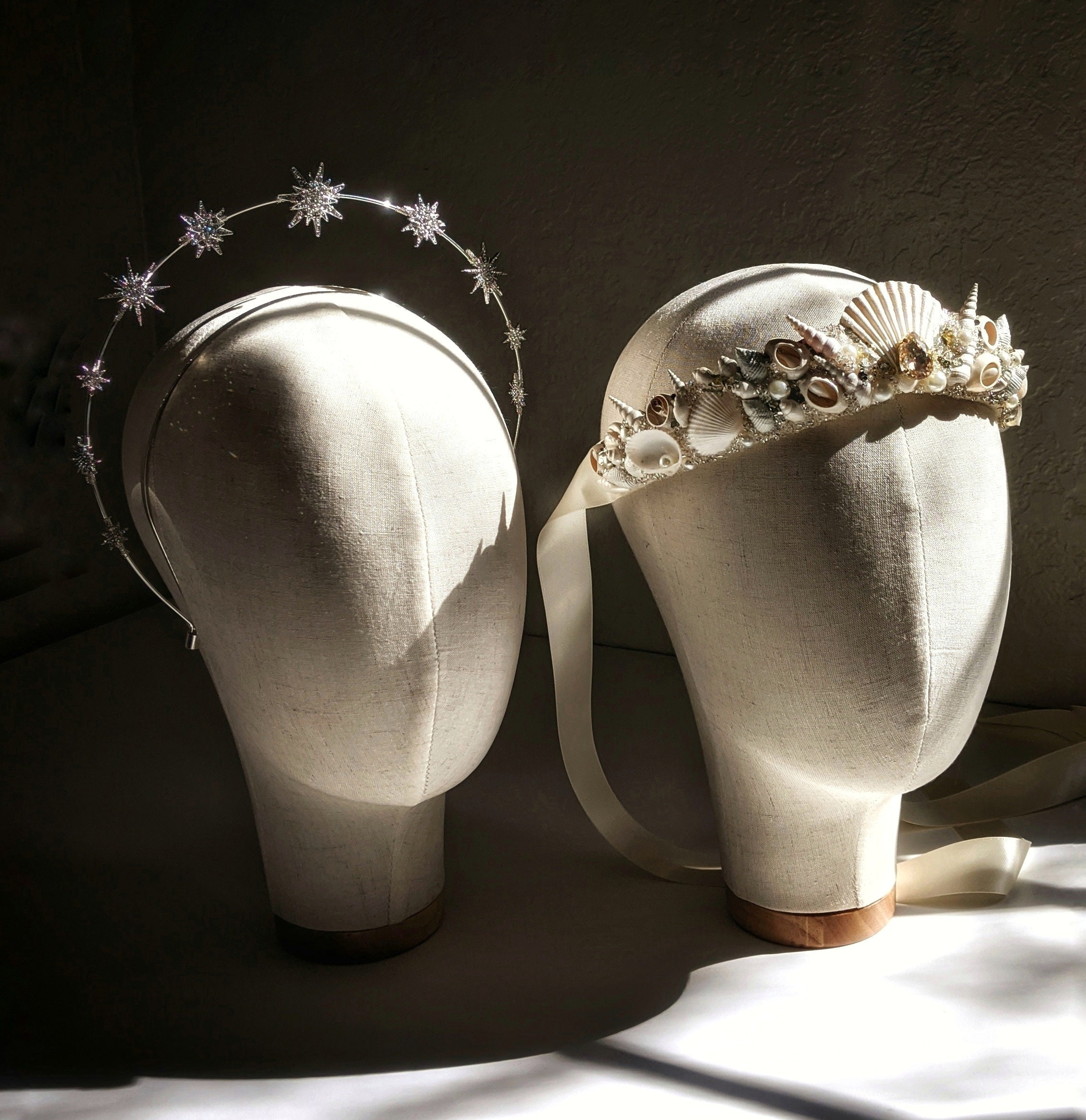 Silver Crystal Starburst Halo Headband Starburst Metal Headband: Gold or Silver Star Crown - Etsy main image 2