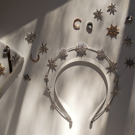 Silver Astronomer, Silver Star Halo, Headband, Mary Hairband  display picture 2
