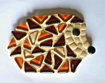 Hedgehog mosaic coaster kit, make your own craft