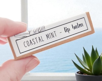 Coastal Mint Lip Balm | Refreshing Peppermint Lip Care | Nourishing Coconut Oil & Shea Butter | Beach-Inspired Skincare