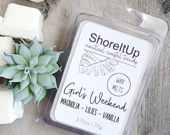 Girls Weekend Wax Melts - Endless Weekend Flameless Scented gifts for her on a Girls Night - Coastal Summer Florals