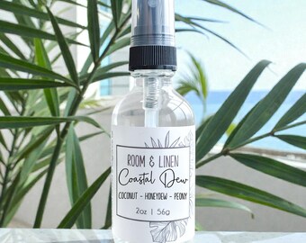 Coastal Dew Room + Linen Spray | Home Fragrance | 2 oz Travel scent