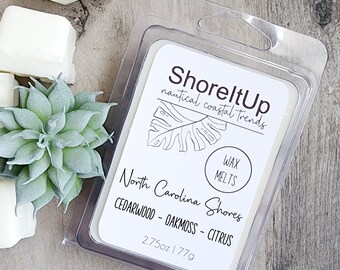 North Carolina Shores Wax Melts: Coastal Soy Wax Bars, Hometown Scents