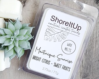 Martinique Sunrise Soy Wax Melts: Citrus Beach Scent