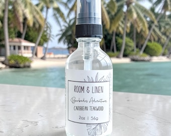 Barbados Adventure Room + Linen Spray | Home Fragrance Carribean Teakwood