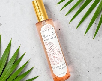 Blushing Tide Body & Hair Mist | Pink Citrus Fruity Floral Coastal Fragrance (3 oz)