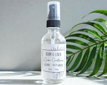 Cabo Coastline Room + Linen Spray | Coastal Home Fragrance | 2 oz Travel scent | Beach House Air Mist