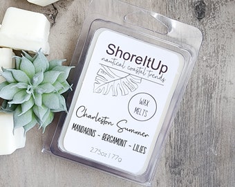 Charleston Summer Wax Melts, Summer Beach Wax Melts, Beach Wedding, Bridesmaid Gift, Hotel Swag Bag, South Carolina Gift